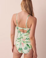 Maillot une-pièce bandeau drapé ISLAND TROPIC
