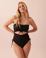 Maillot une-pièce bandeau en fibres recyclées ANITA