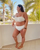 TEXTURED Bandeau Bikini Top