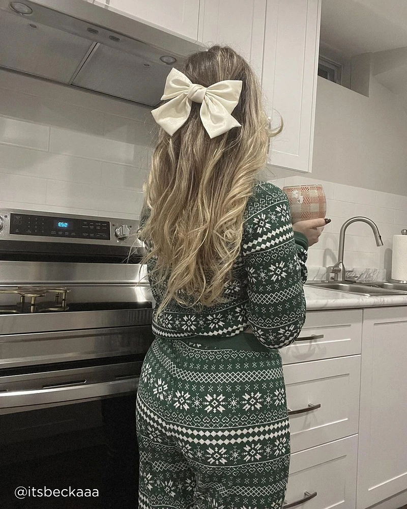 Ensemble pyjama en jersey gaufré imprimé nordique