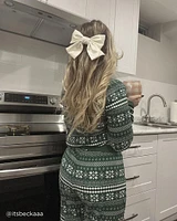 Ensemble pyjama en jersey gaufré imprimé nordique