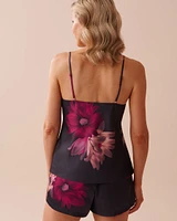 Floral Print Satin Cami