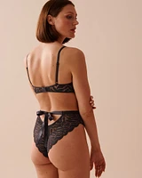 Cut-Out Lace Push-up Teddy