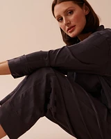 Ensemble pyjama en satin jacquard à rayures