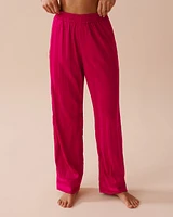 Jacquard Stripe Satin Pajama Set