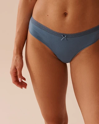 Super Soft Lace Trim Thong Panty