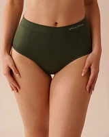 Seamless Fabric High Waist Bikini Panty