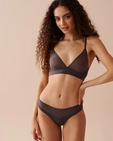 Culotte bikini en microfibre et résille