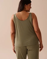 Sheep Print Ribbed Jersey Cami