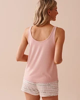 Camisole en jersey côtelé imprimé chien