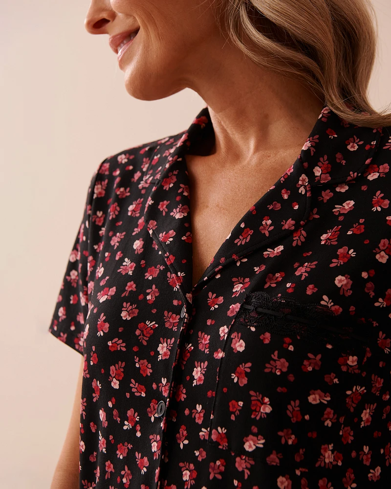 Ditsy Rose Super Soft Button-down Shirt