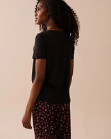 T-shirt ultra doux à roses