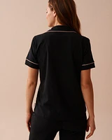 Cotton Short Sleeve Button-down Shirt