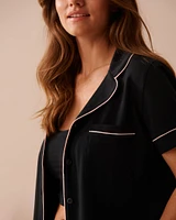 Cotton Short Sleeve Button-down Shirt
