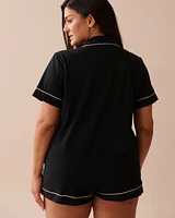Cotton Short Sleeve Button-down Shirt
