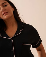 Cotton Short Sleeve Button-down Shirt
