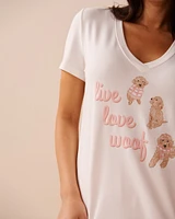 T-shirt ultra doux à imprimé chien