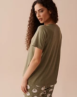 T-shirt ultra doux à imprimé mouton