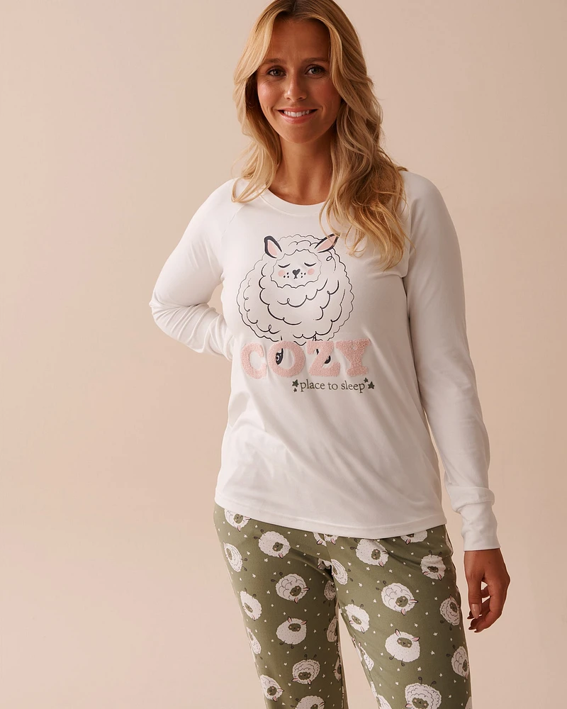 Sheep Print Super Soft Long Sleeve Shirt