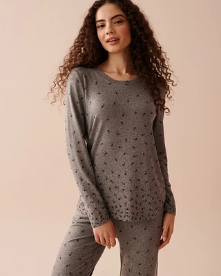 Rose Print Recycled Fibers Long Sleeve Shirt