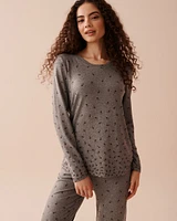 Rose Print Recycled Fibers Long Sleeve Shirt