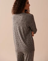 Rose Print Recycled Fibers Long Sleeve Shirt