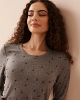 Rose Print Recycled Fibers Long Sleeve Shirt