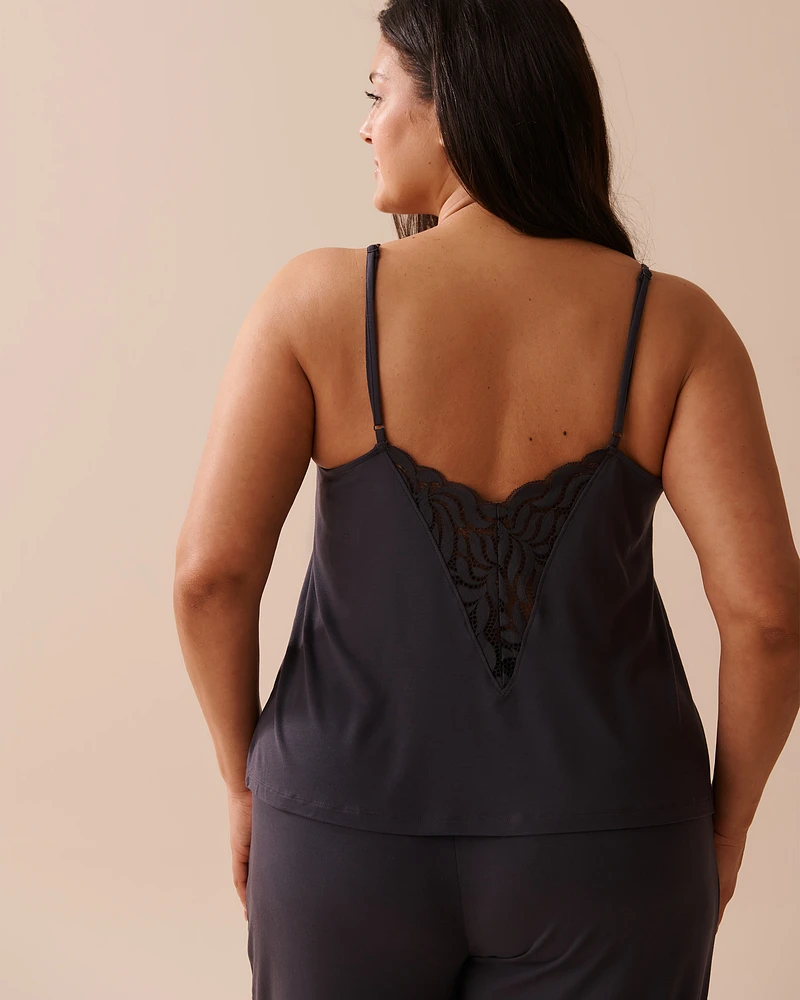 Camisole en modal avec détails dentelle