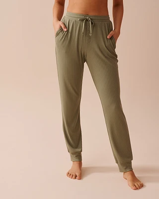 Ribbed Jersey Jogger Pajama Pants