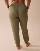 Ribbed Jersey Jogger Pajama Pants