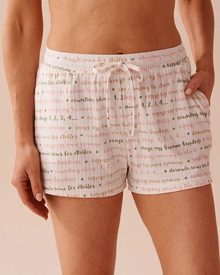 Short de pyjama en jersey côtelé