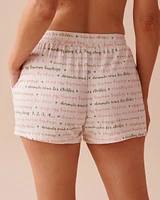 Short de pyjama en jersey côtelé