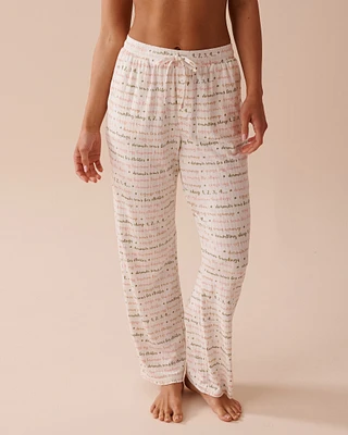Pantalon de pyjama en jersey côtelé