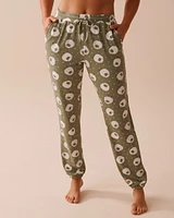 Pantalon de pyjama jogger ultra doux à imprimé mouton