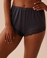 Lace Detail Modal Shorts