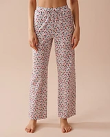 Pantalon de pyjama en coton à imprimé pomme