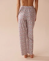 Pantalon de pyjama en coton à imprimé pomme