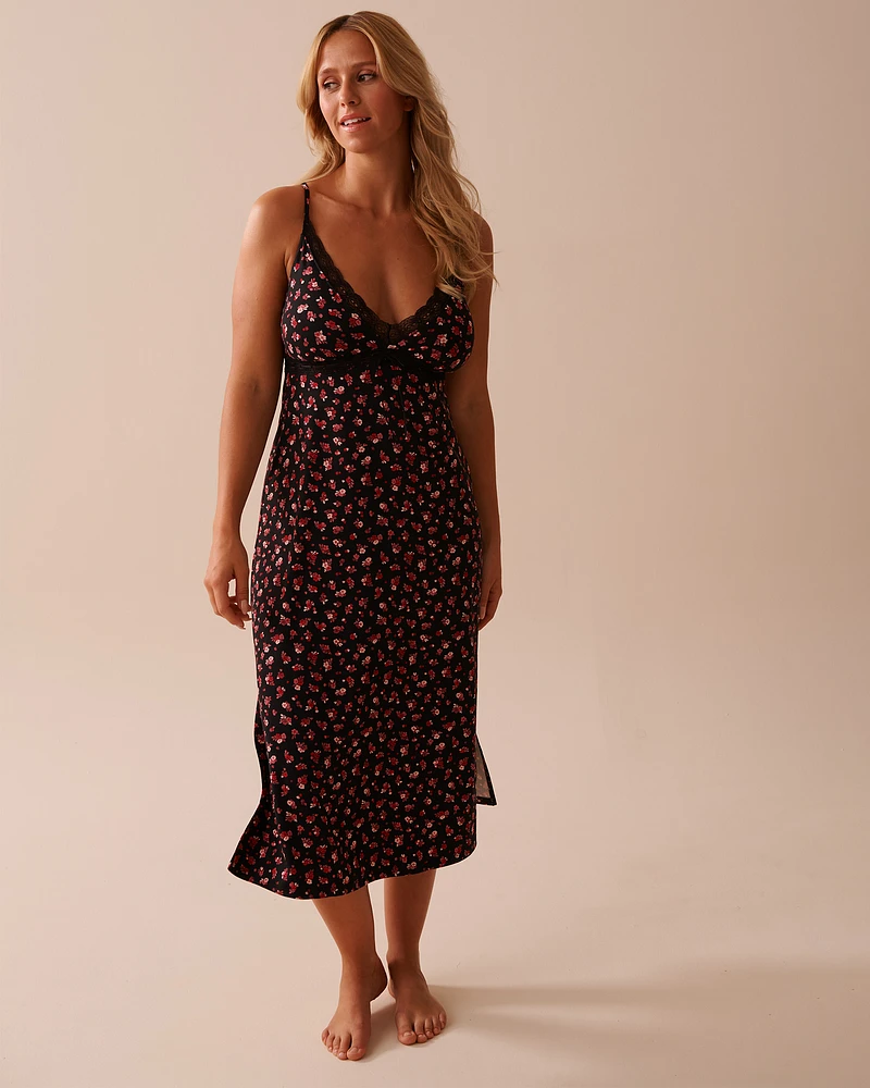 Ditsy Rose Super Soft Long Nightie