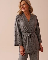 Rose Print Recycled Fibers Kimono