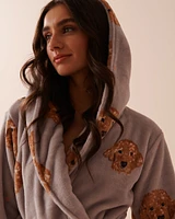 Soft Plush Hooded Robe