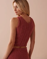 Camisole côtelée en chenille