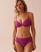 MAGENTA Textured Push-up Bikini Top