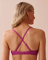 MAGENTA Textured Push-up Bikini Top