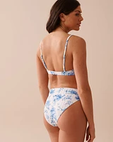 Haut de bikini triangle texturé BLUE MEADOW