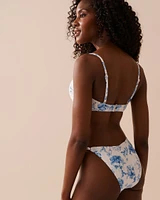 BLUE MEADOW Textured Bandeau Bikini Top