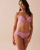 BOHO PINK FLORAL Recycled Fibers Push-up Bikini Top