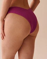 Bas de bikini tanga texturé MAGENTA