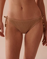 COCONUT Crochet Side Tie Brazilian Bikini Bottom