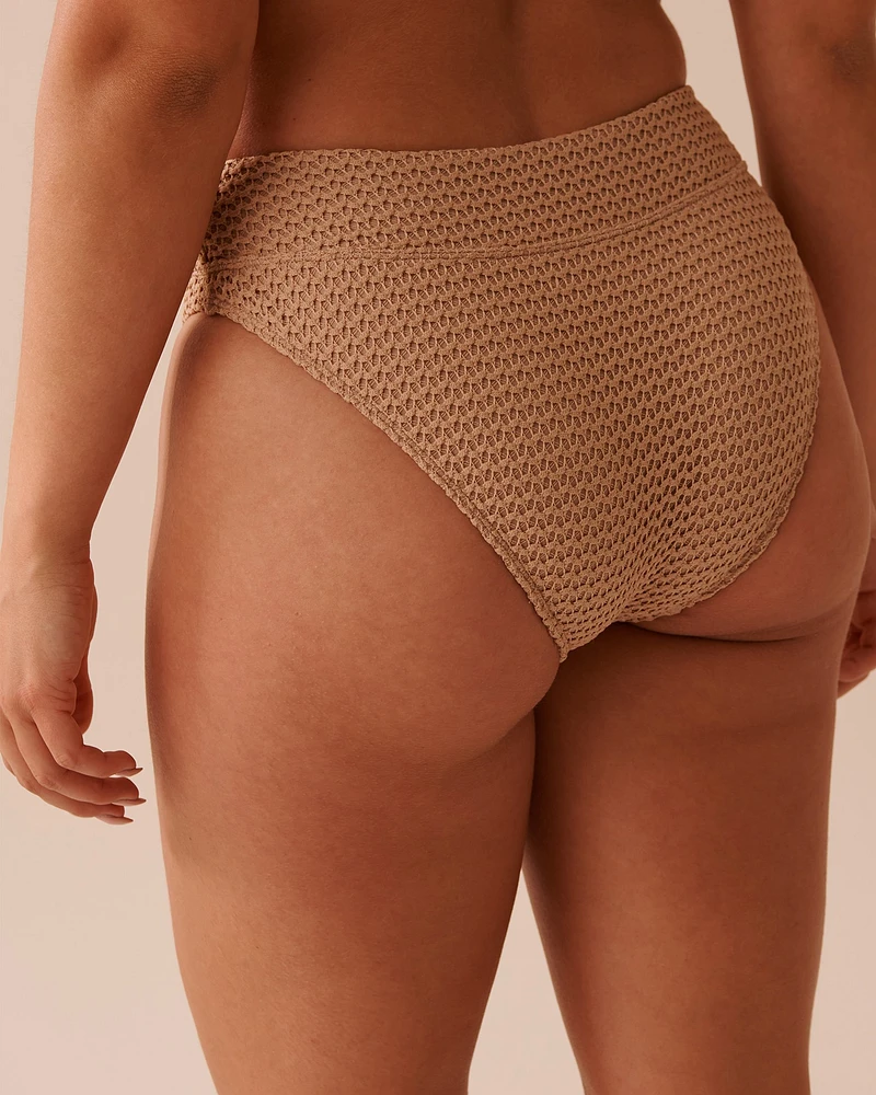 Bas de bikini cheeky coupe échancrée en crochet COCONUT