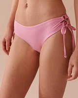 PINK LEMONADE Recycled Fibers Side Tie Cheeky Bikini Bottom